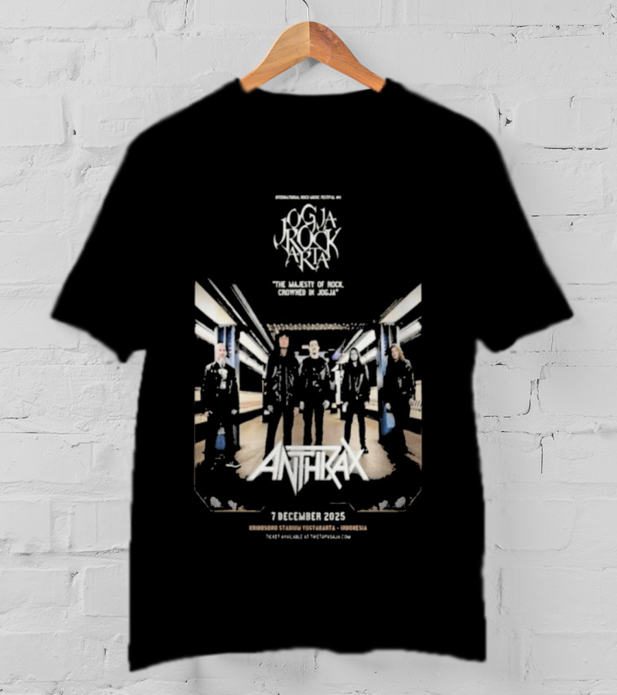 Jogia Rock Aria Anthrax Live 7 December 2025 Stadion Kridosono Yogyakarta T-Shirt