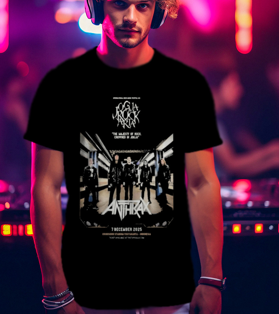 Jogia Rock Aria Anthrax Live 7 December 2025 Stadion Kridosono Yogyakarta T-Shirt