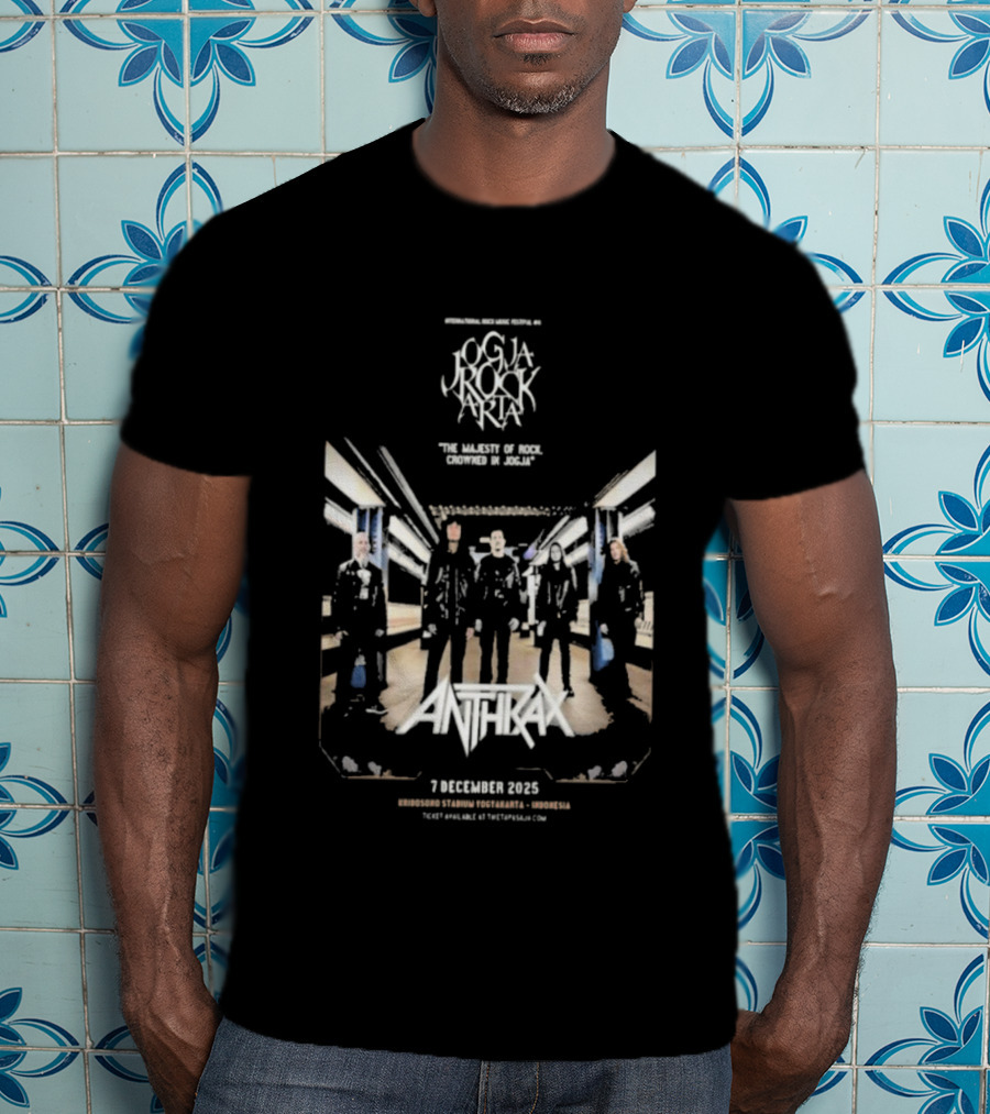 Jogia Rock Aria Anthrax Live 7 December 2025 Stadion Kridosono Yogyakarta T-Shirt