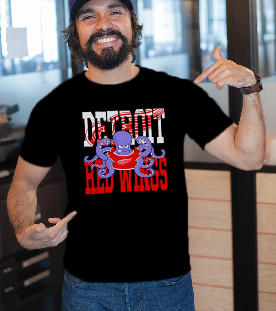 Detroit Red Wings Octopus Hockey Fan Apparel T-Shirt