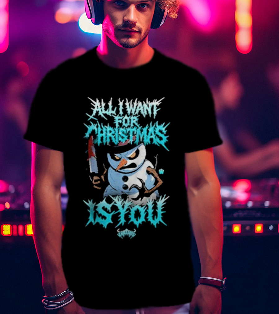 All I Want For Christmas Is You Snowman Knife T-Shirt