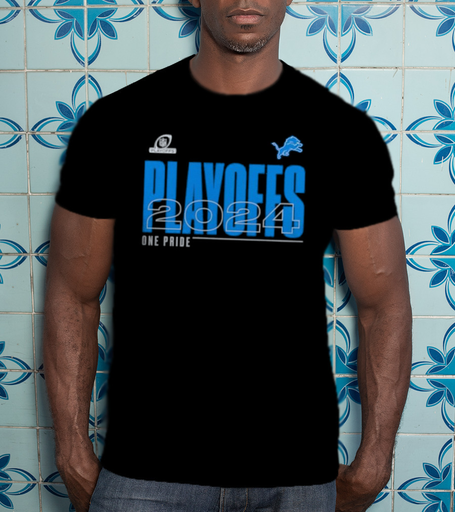 Detroit Lions 2024 Playoffs One Pride Fan Gear T-Shirt