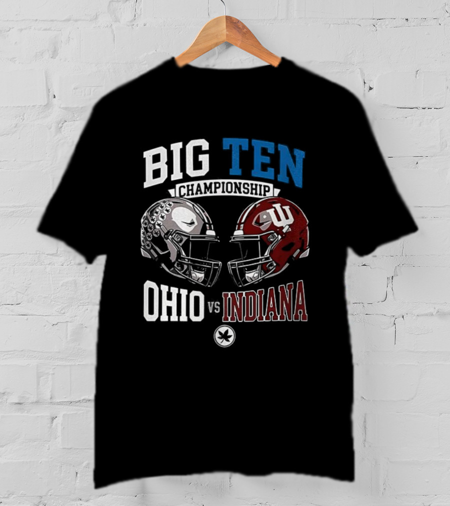 Big Ten Championship Ohio Indiana Football Helmets Showdown T-Shirt