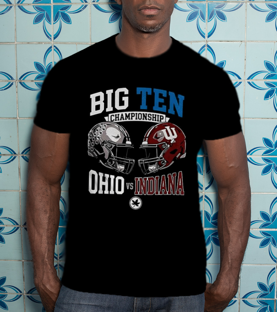 Big Ten Championship Ohio Indiana Football Helmets Showdown T-Shirt
