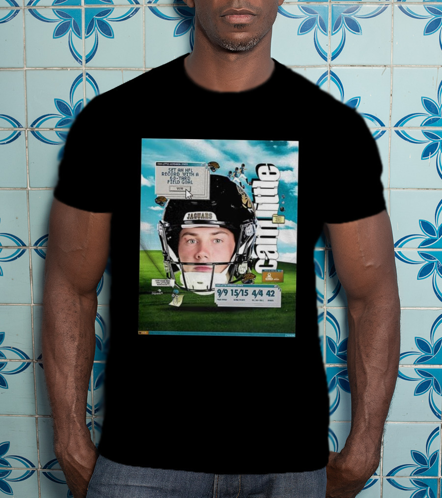 Cam Little 68-Yard Field Goal Record NFL Jaguars Kicker Wow T-Shirt