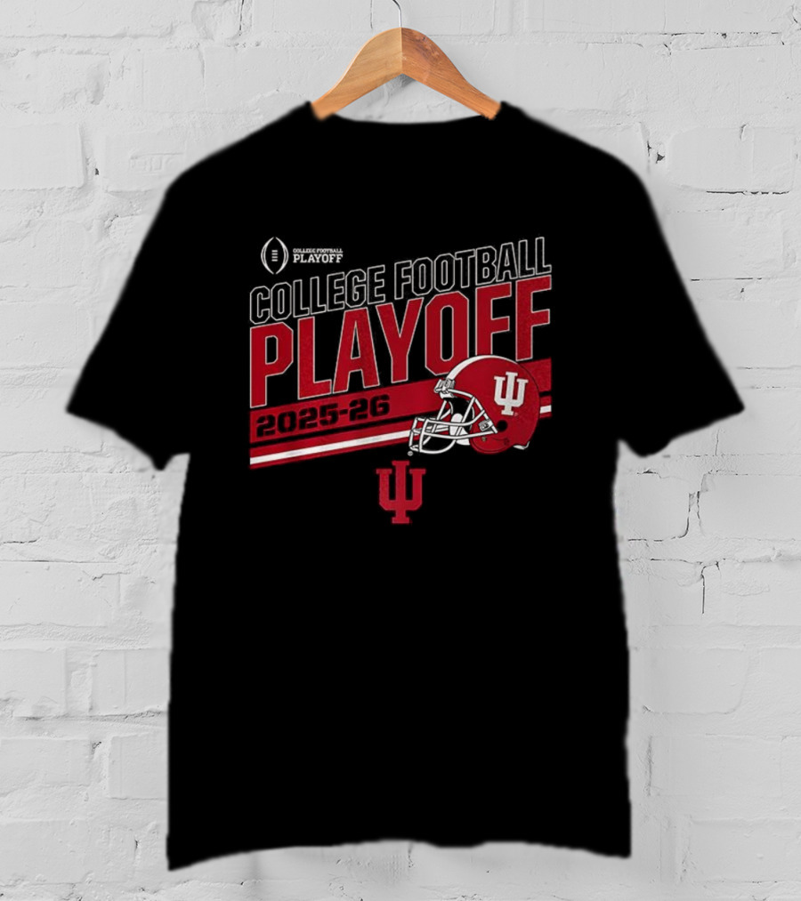 Indiana Hoosiers College Football Playoff 2025-2026 Helmet IU Logo T-Shirt