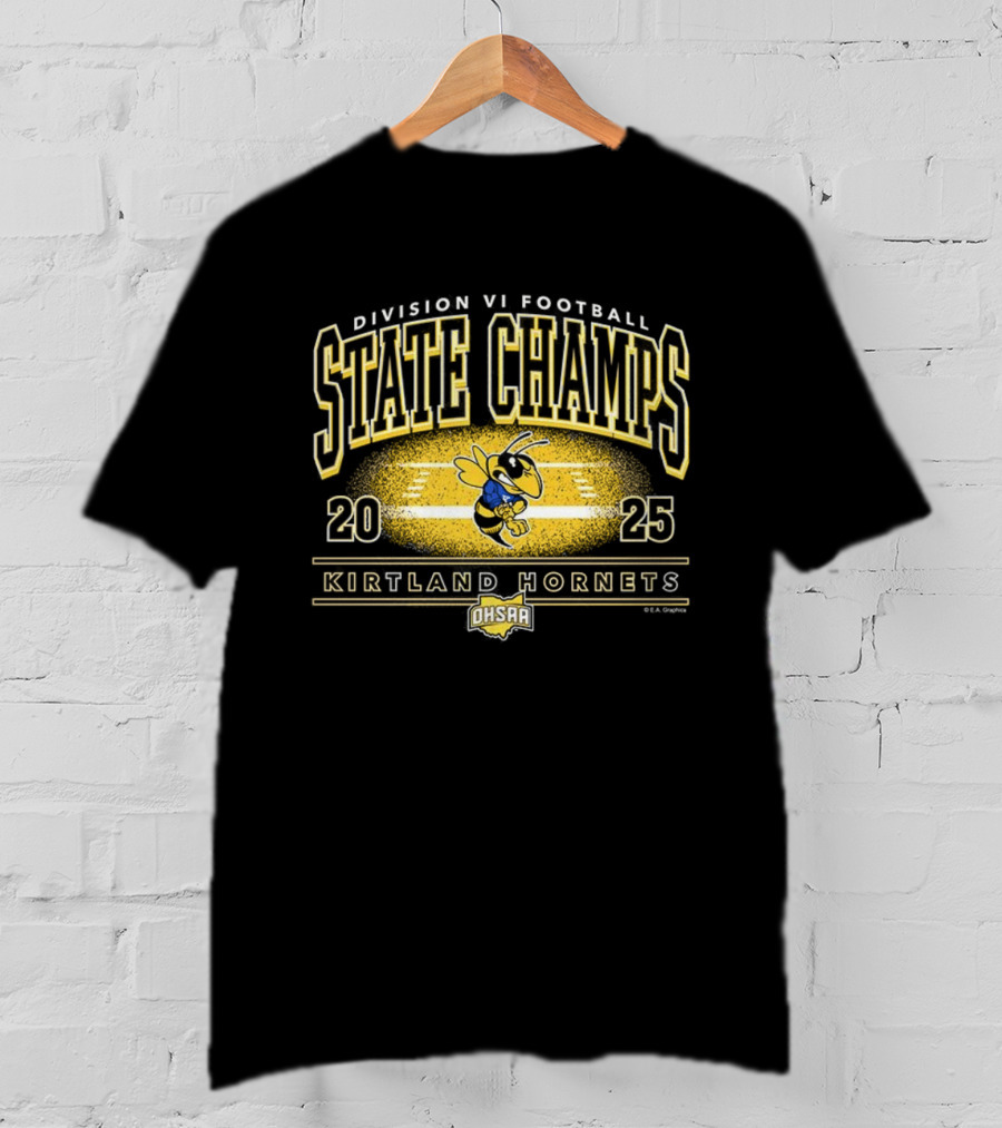 Kirtland Hornets 2025 Division VI Football State Champs OHSAA T-Shirt