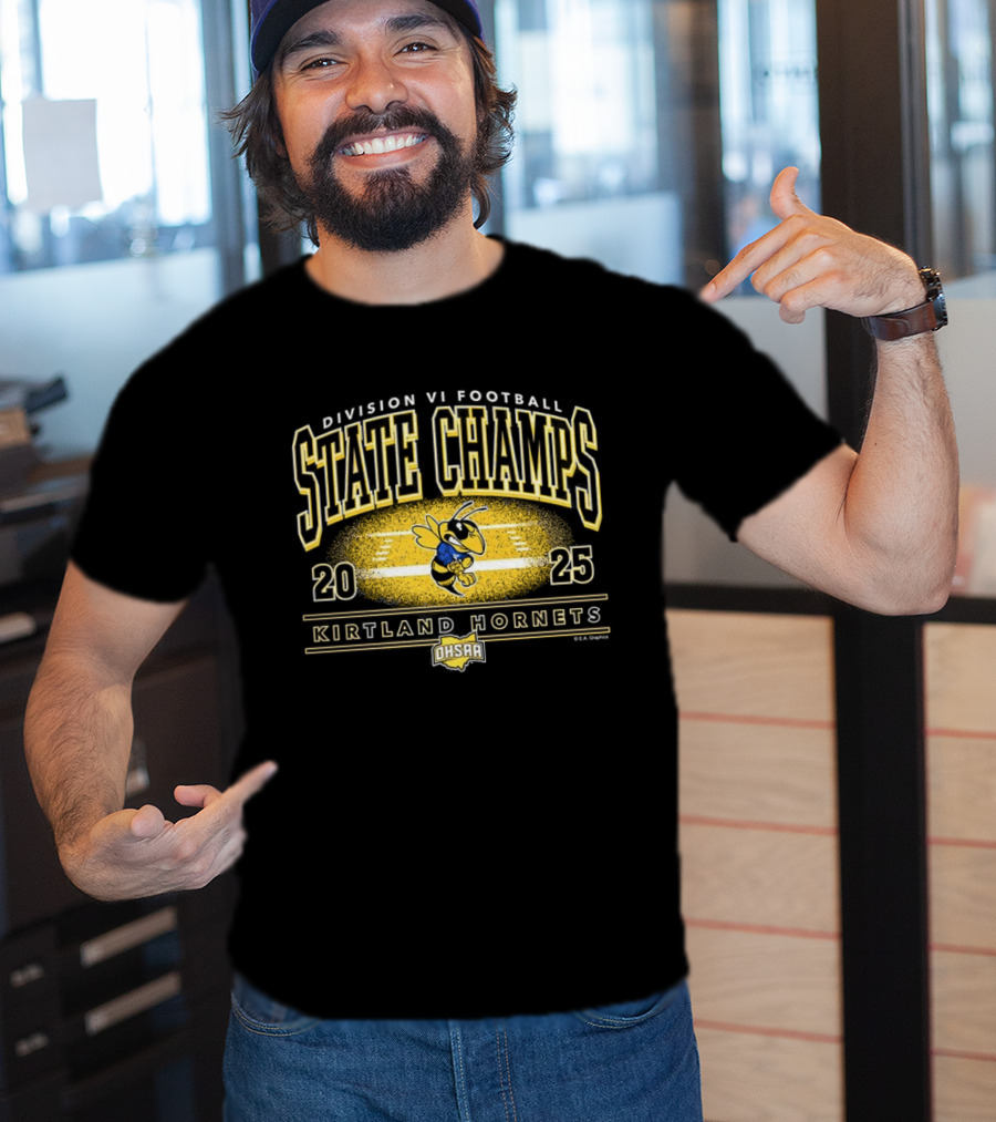 Kirtland Hornets 2025 Division VI Football State Champs OHSAA T-Shirt