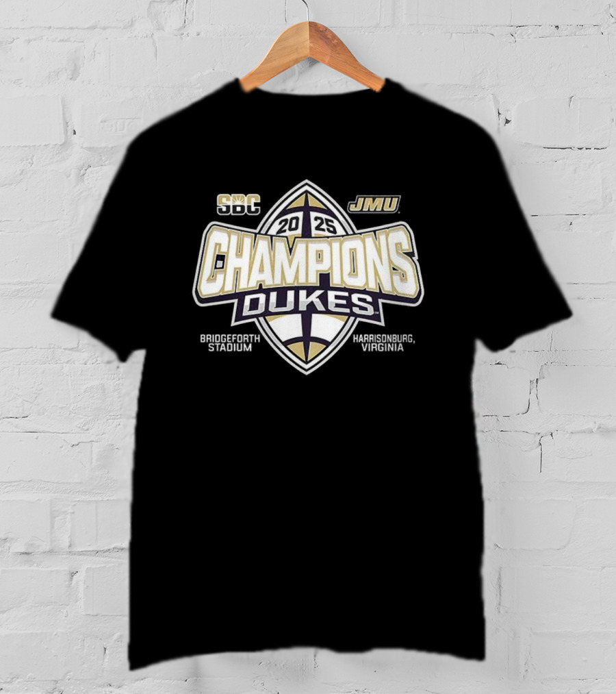 James Madison Dukes Champions CGC JMU Football Victory Stadium Harrisonburg Virginia T-Shirt