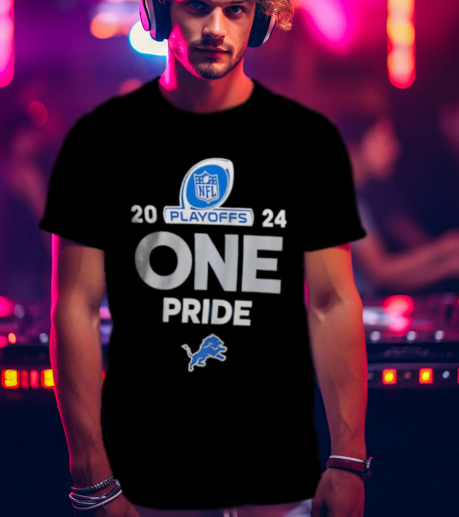 Detroit Lions 2025 ONE Pride NFL Playoffs T-Shirt