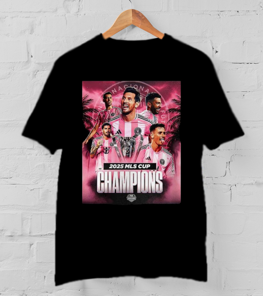 2025 MLS Cup Champions Messi And Miami Soccer Victory T-Shirt