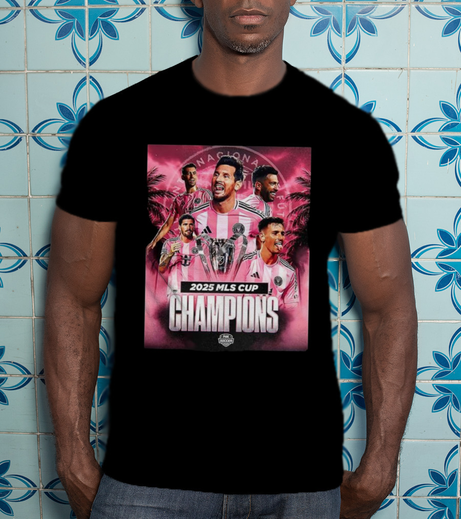 2025 MLS Cup Champions Messi And Miami Soccer Victory T-Shirt