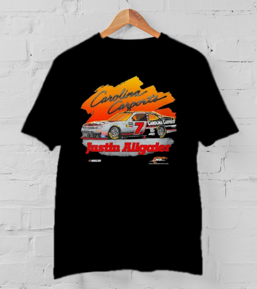 Justin Allgaier Carolina Carports Racing Tour 2026 Car Number 7 JR Motorsports Team T-Shirt