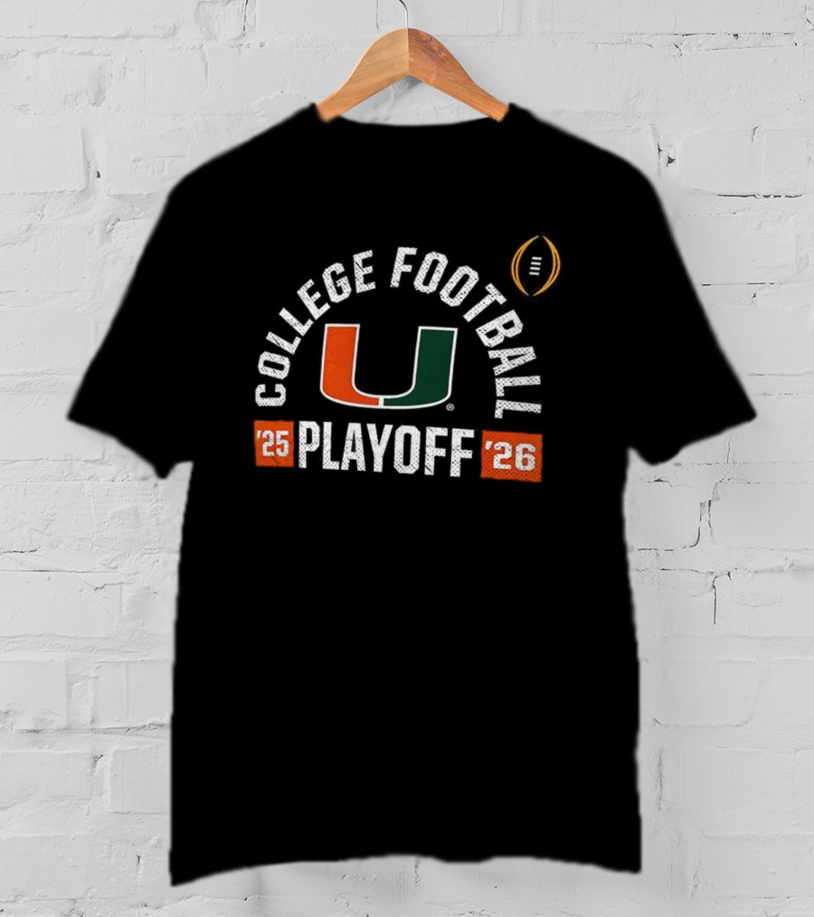 Miami Hurricanes College Football Playoff 2025-2026 T-Shirt