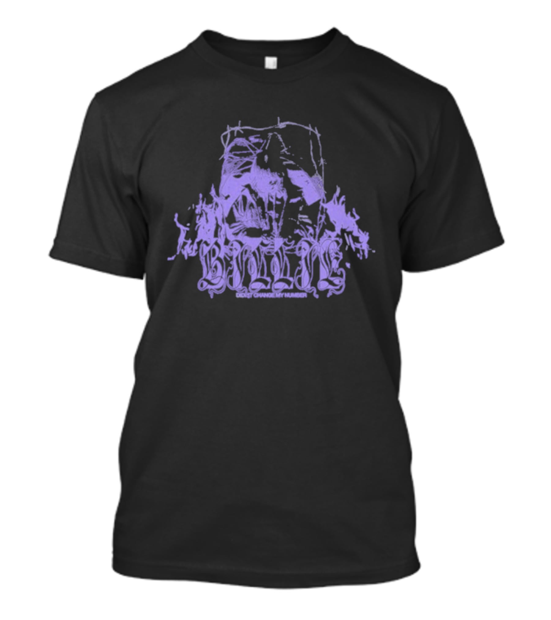 Billie Eilish Didn't Change My Number Purple Artwork T-Shirt