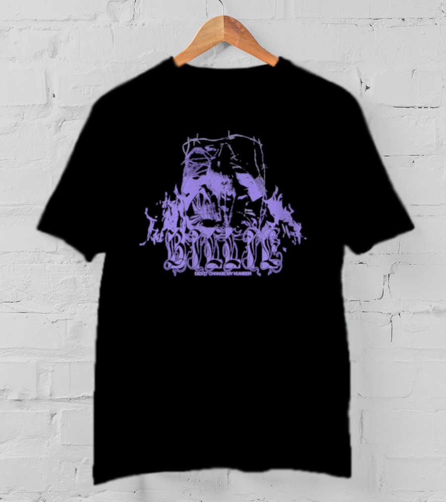 Billie Eilish Didn't Change My Number Purple Artwork T-Shirt