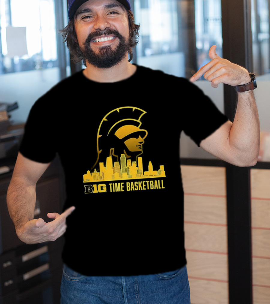 B1G Time Basketball Trojan City Skyline USC Men’s Basketball T-Shirt