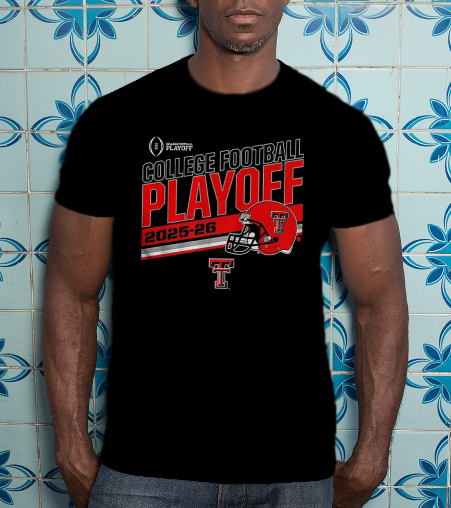 Texas Tech Red Raiders College Football Playoff 2025-2026 Helmet Logo T-Shirt