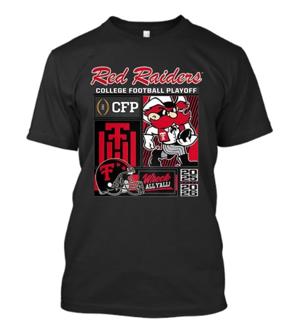 Red Raiders College Football Playoff 2025 2026 Wreck All Y'all CFP T-Shirt