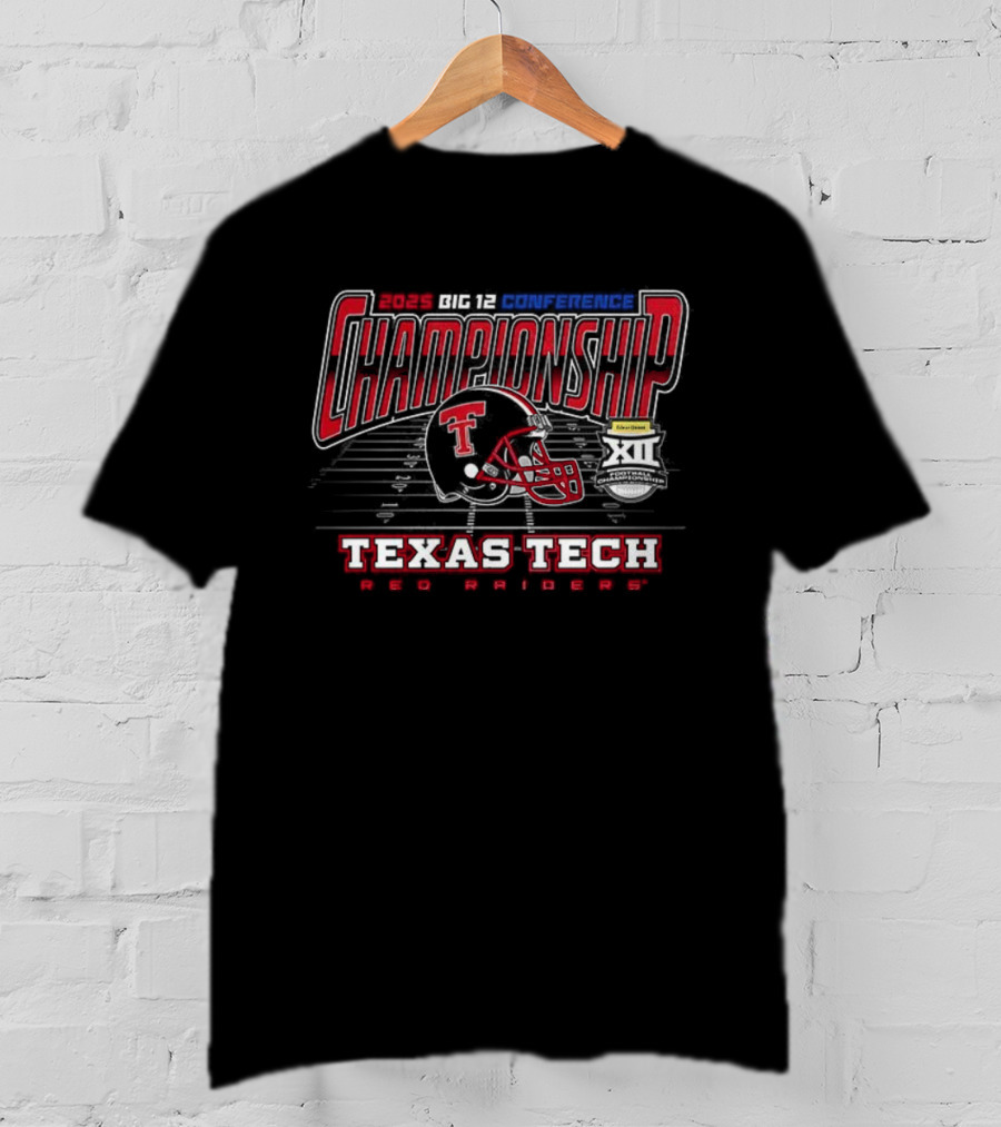 Texas Tech Red Raiders 2025 Big 12 Conference Championship Football Helmets T-Shirt