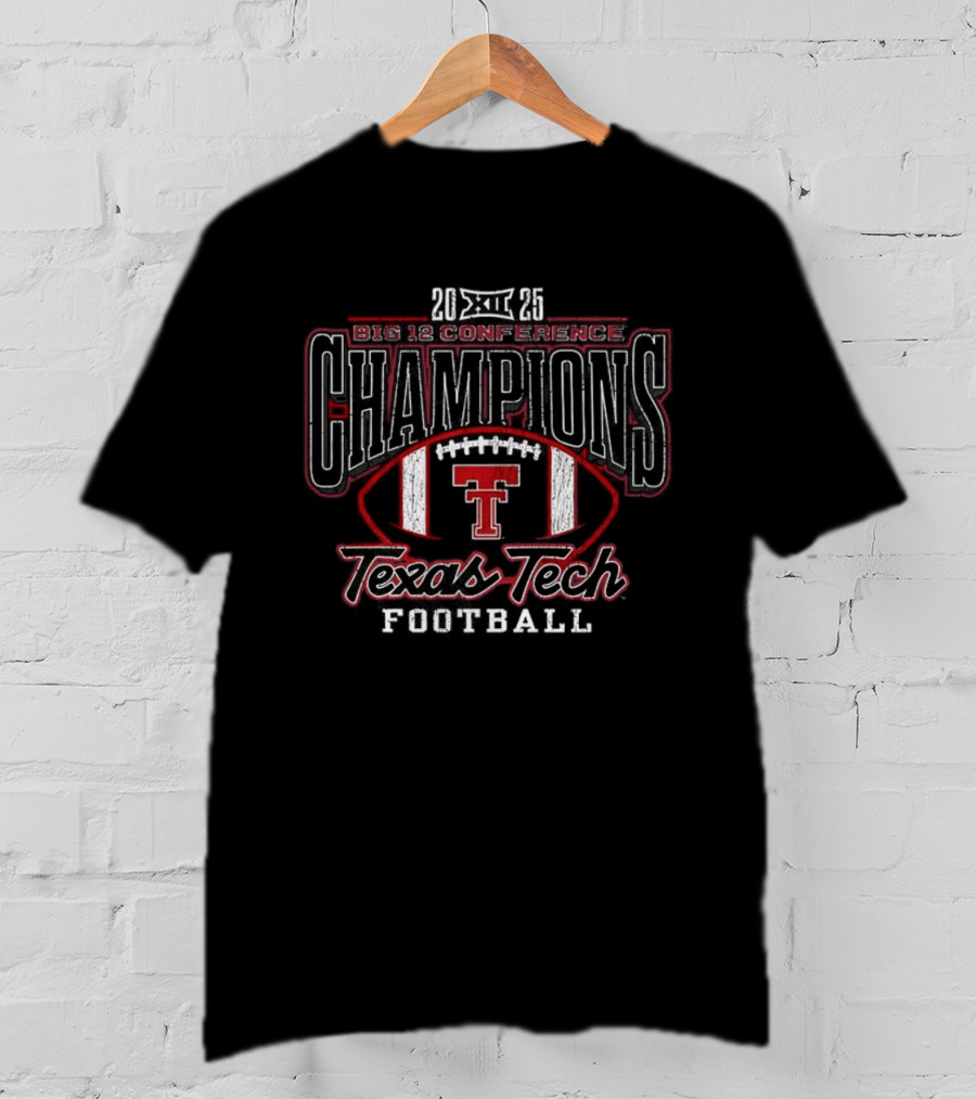 Texas Tech Red Raiders Big 12 Conference Champions Football T-Shirt