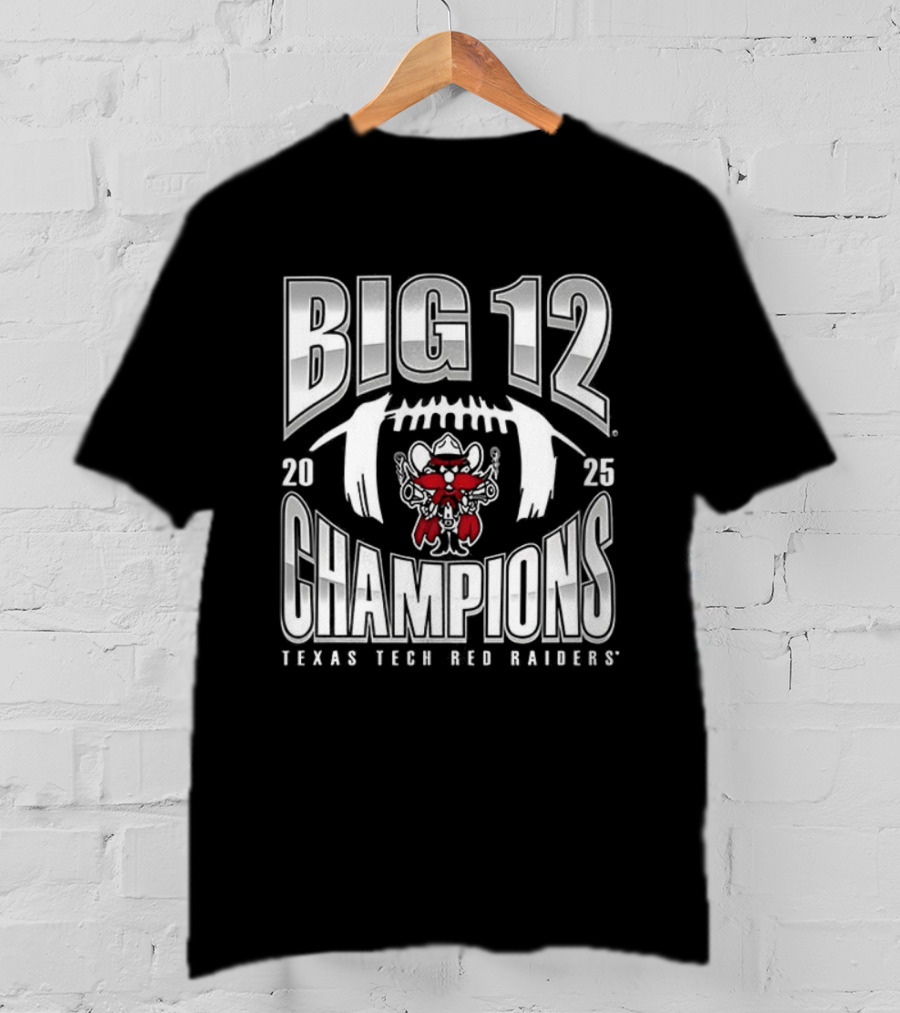 Texas Tech Red Raiders Big 12 Champions 2023 Football Mascot T-Shirt