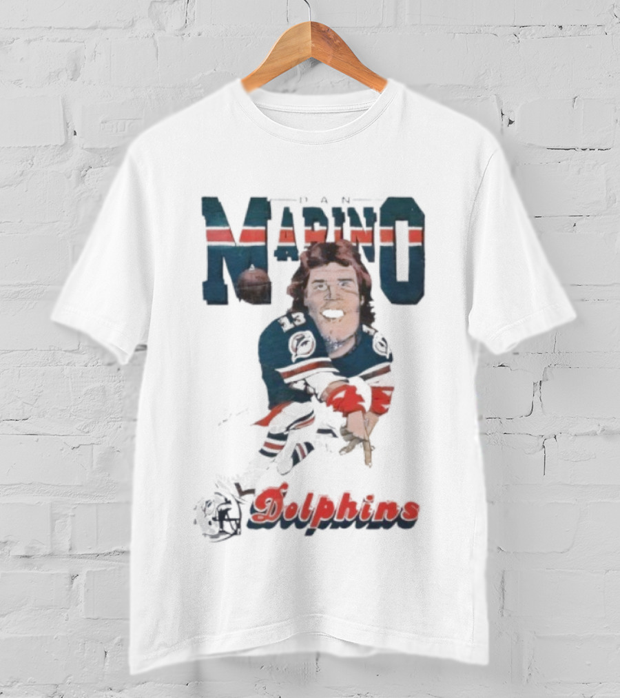 Marino Dolphins Football '80s Caricature T-Shirt