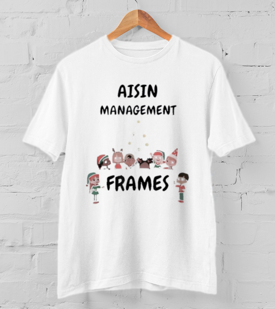 Aisin Management Christmas Frames Holiday Elves T-Shirt