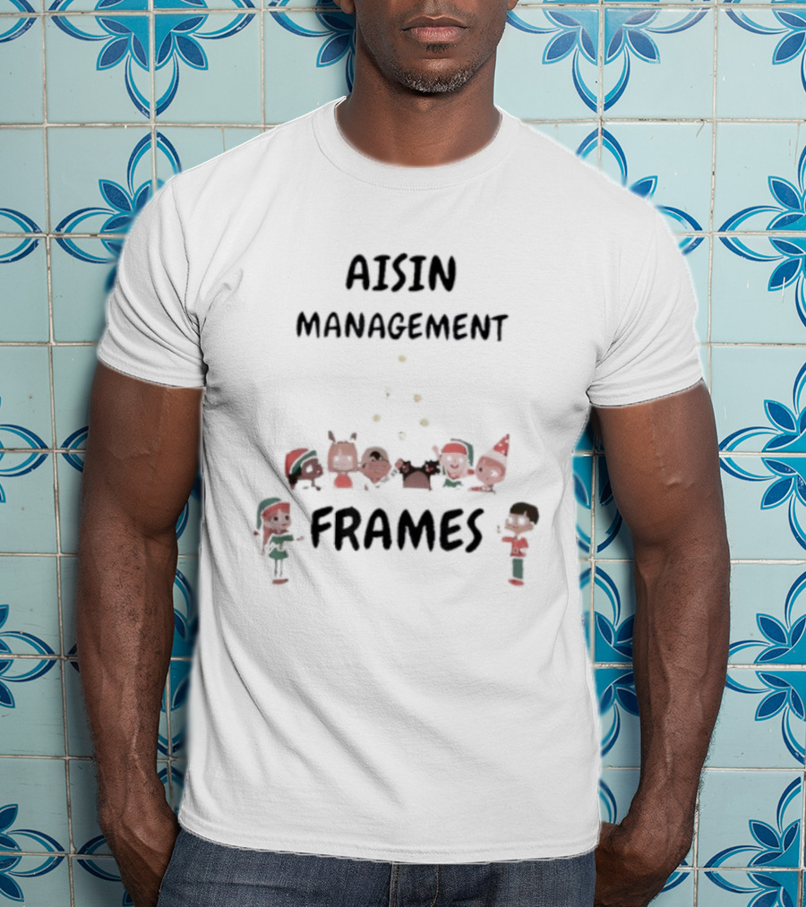 Aisin Management Christmas Frames Holiday Elves T-Shirt