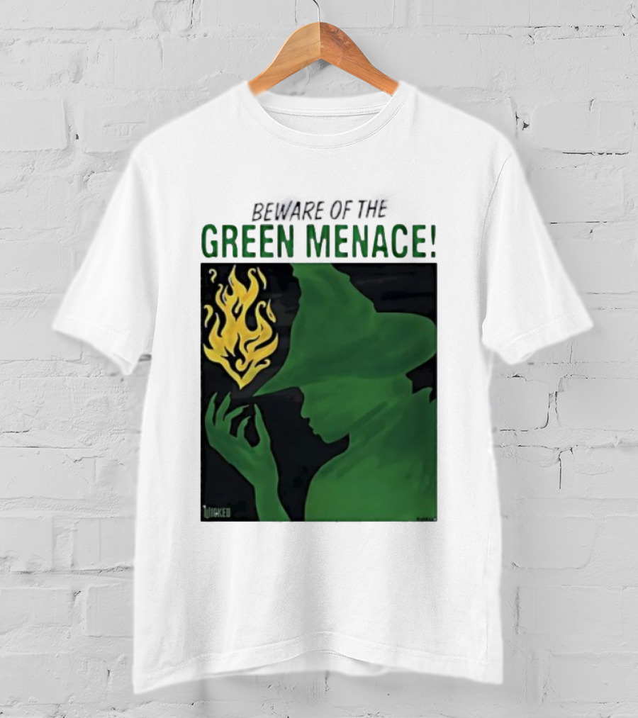 Wicked Green Menace Elphaba Wizard Of Oz Magic Flame T-Shirt