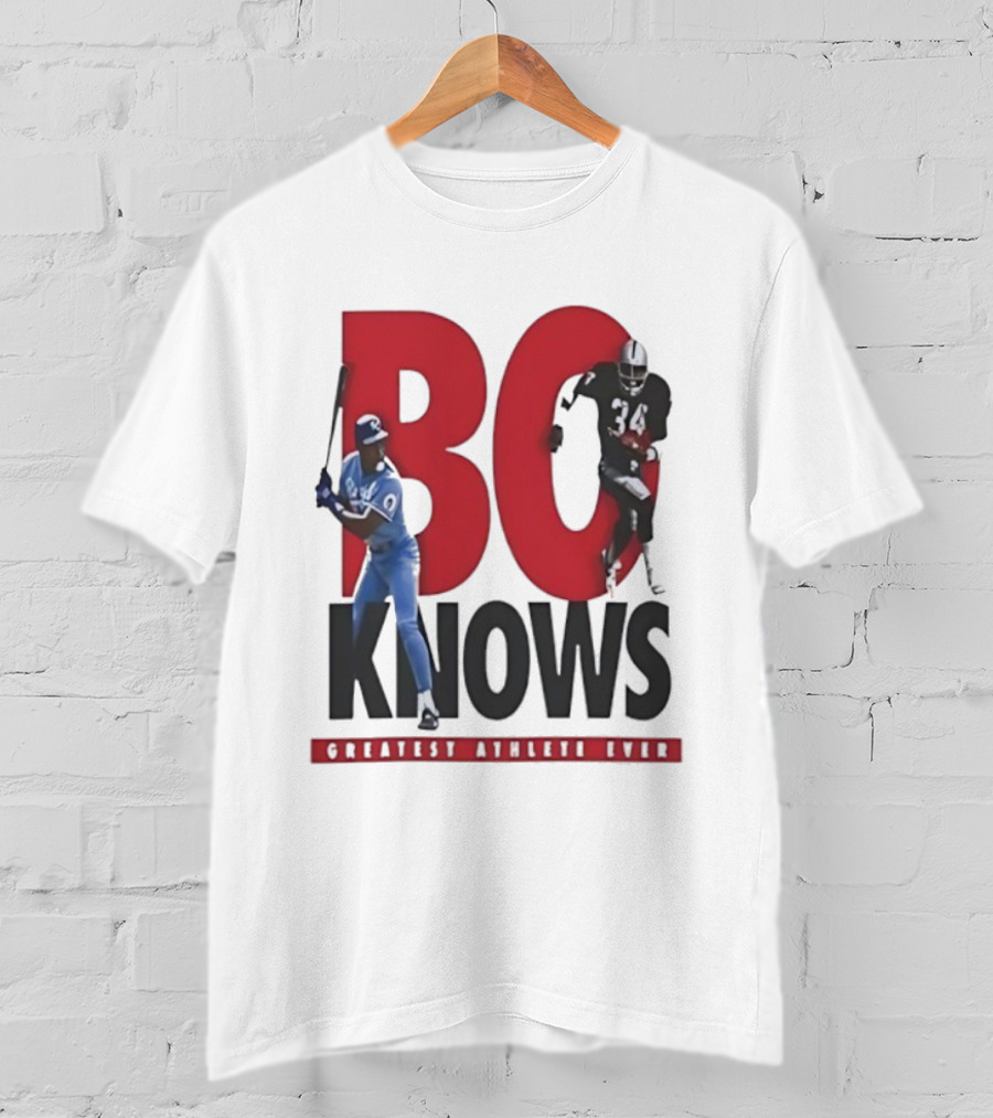 BO Knows Football And Baseball Player Dual Athlete 34 T-Shirt