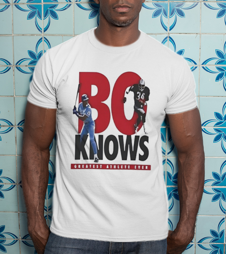 BO Knows Football And Baseball Player Dual Athlete 34 T-Shirt