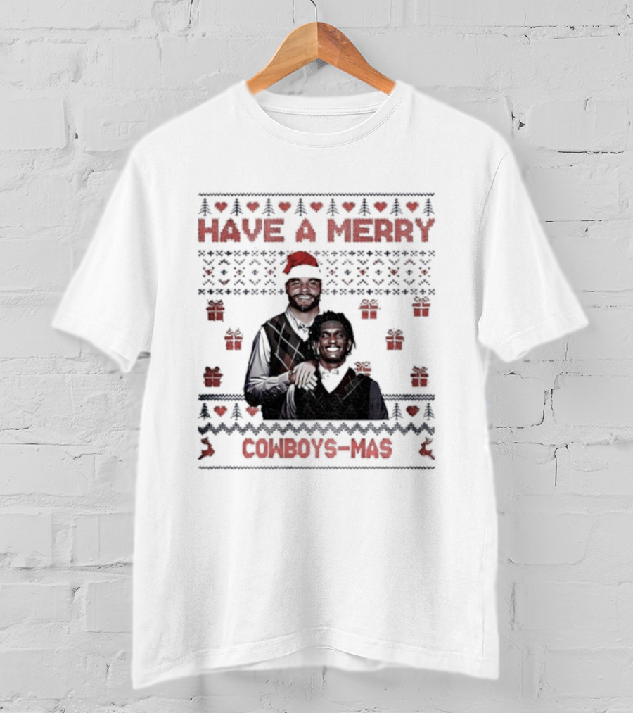Dak Prescott Ceedee Lamb Step Brothers Have A Merry Cowboys Mas Christmas T-Shirt