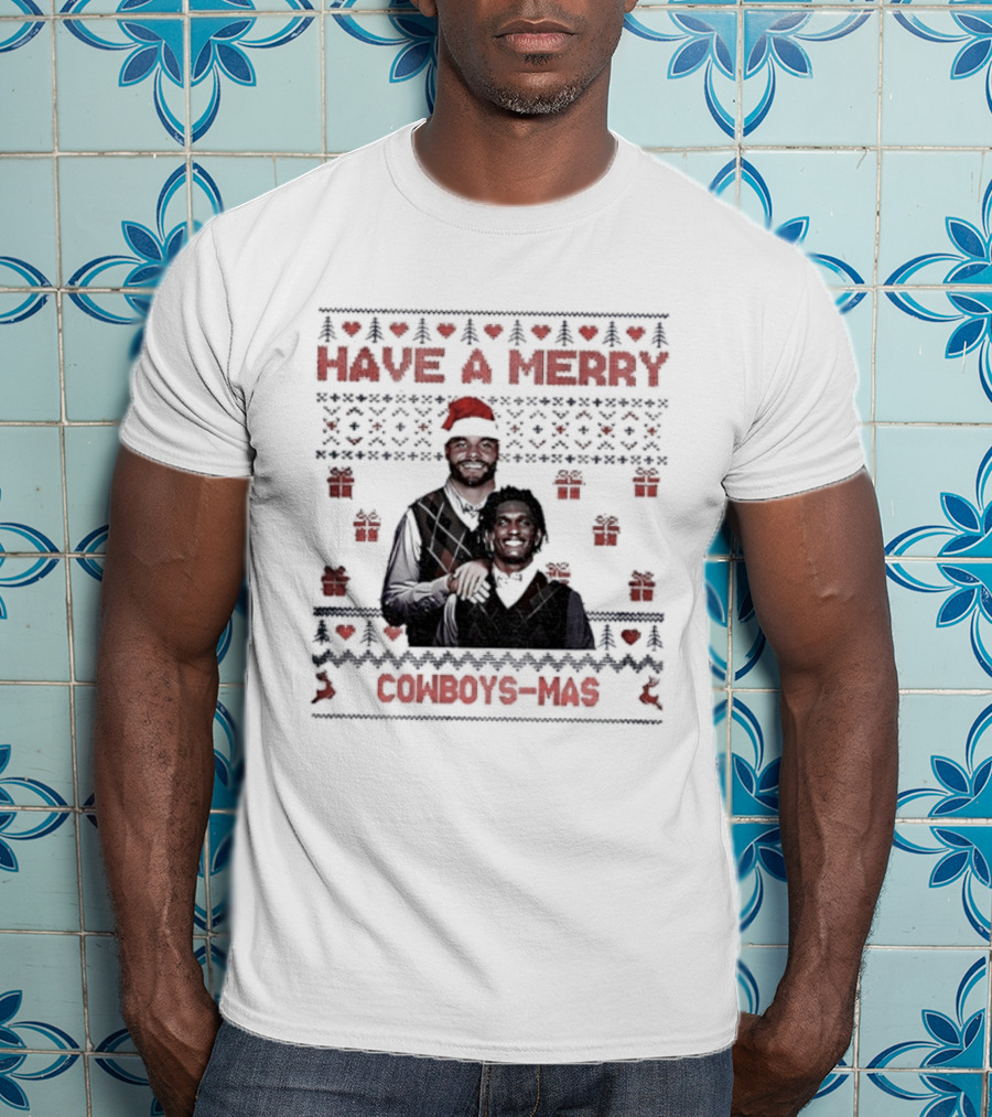 Dak Prescott Ceedee Lamb Step Brothers Have A Merry Cowboys Mas Christmas T-Shirt