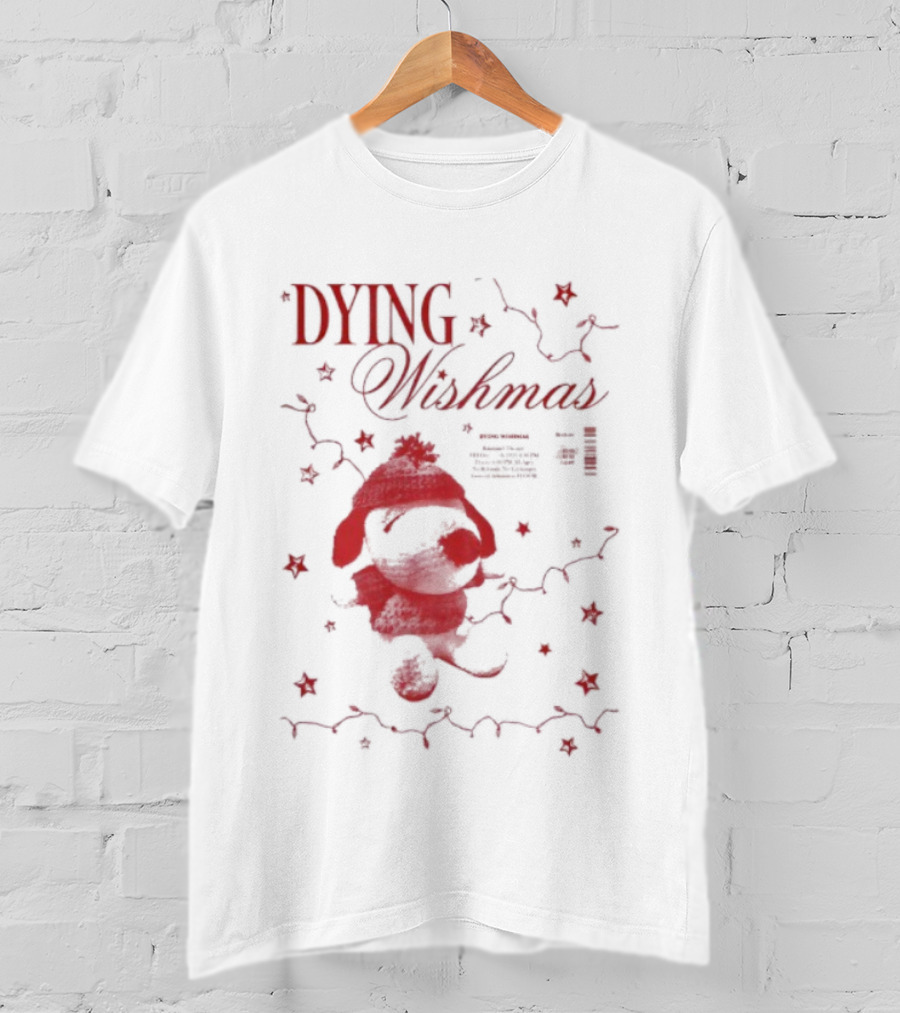 Dying Wish 12.12.2025 Portland OR Teddy Bear Knit Hat Stars T-Shirt