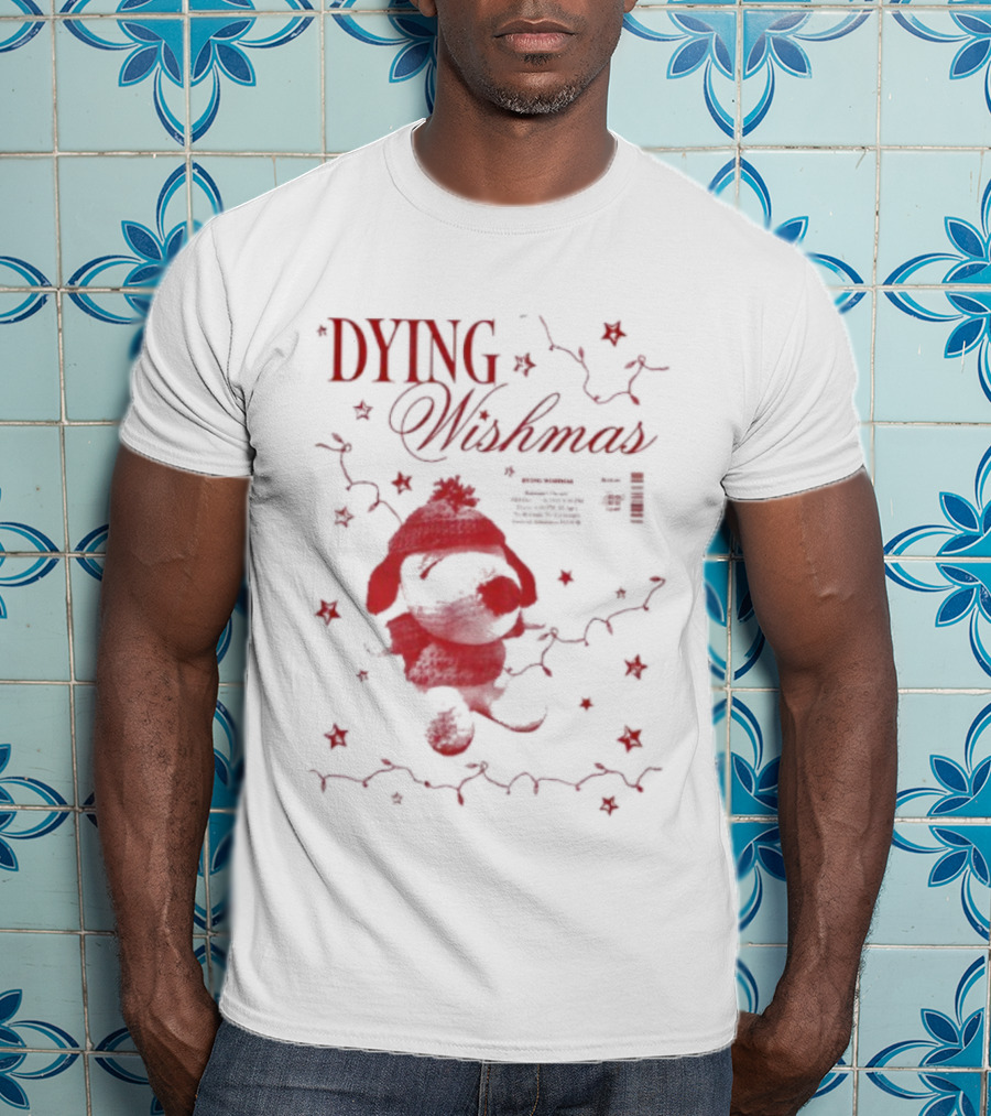Dying Wish 12.12.2025 Portland OR Teddy Bear Knit Hat Stars T-Shirt