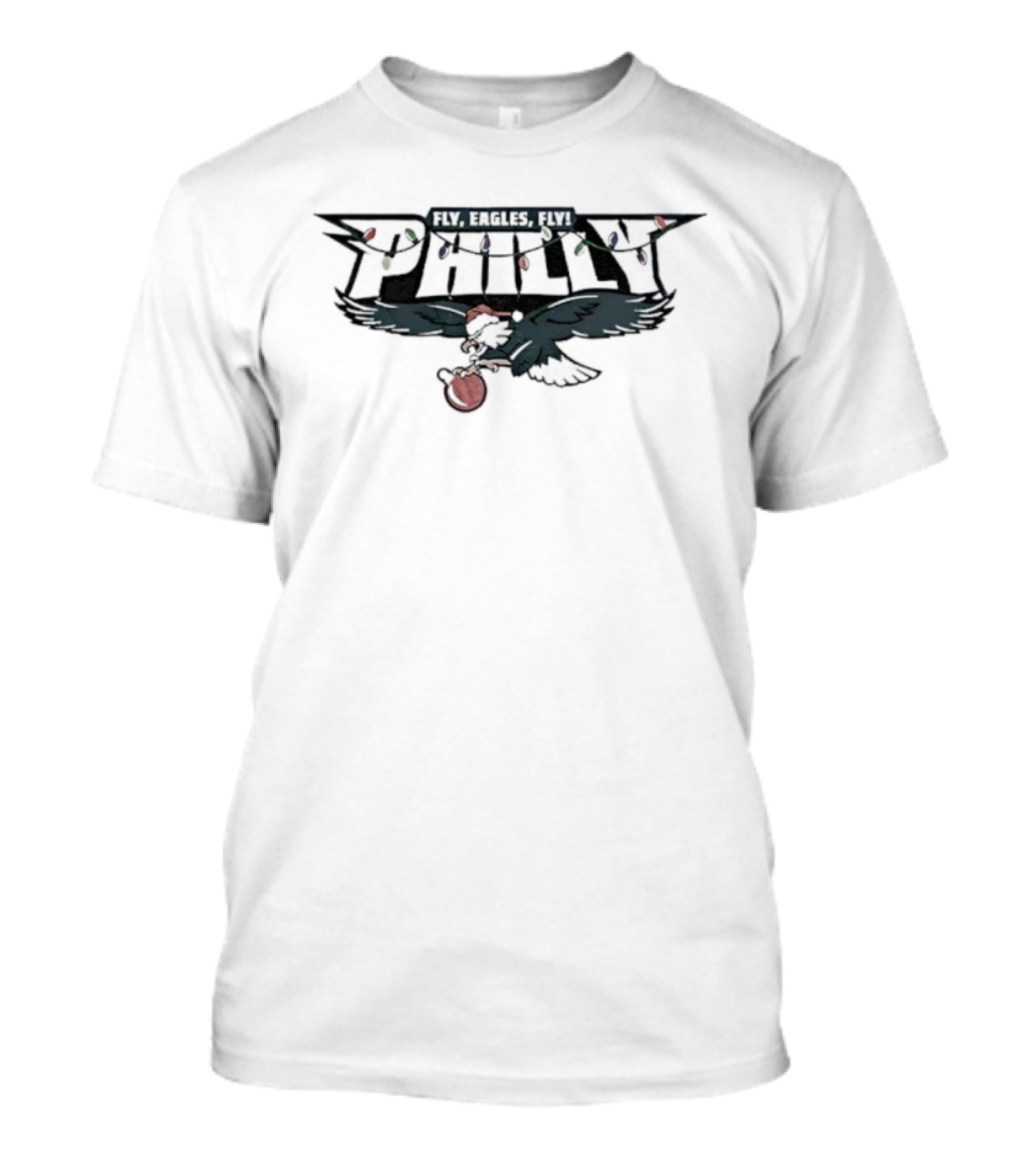 Fly Eagles Fly Philadelphia Eagles Christmas Eagle Santa Hat T-Shirt