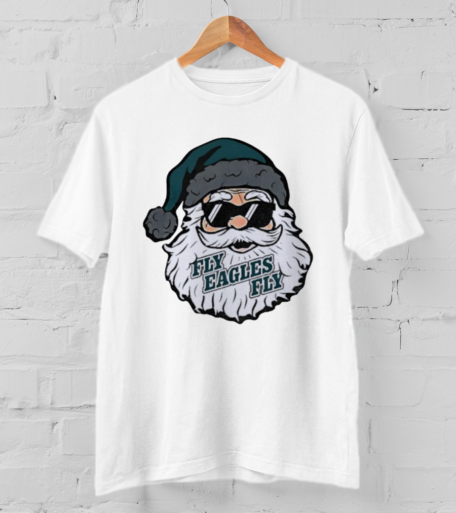 Fly Eagles Fly Santa Claus Philadelphia Eagles NFL Christmas 2025 T-Shirt