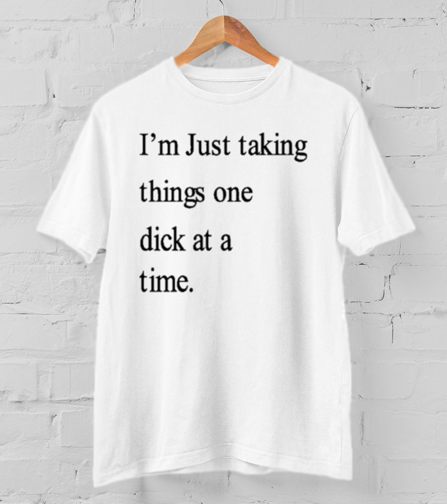 I'm Just Taking Things One Dick At A Time Humorous Sarcastic Saying T-Shirt