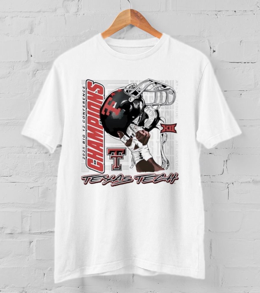 Texas Tech Red Raiders Champions XII Big 12 Football 2025 T-Shirt