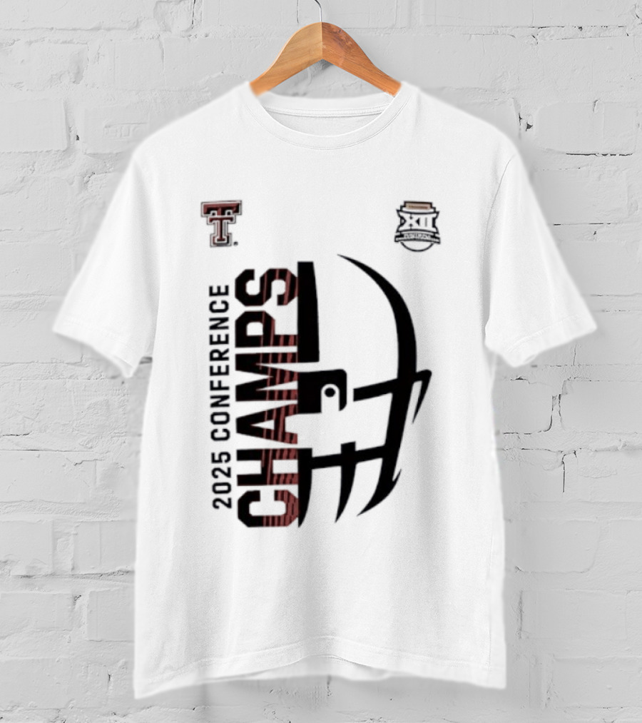 Texas Tech Red Raiders 2023 Conference Champions Football Helmet T-Shirt