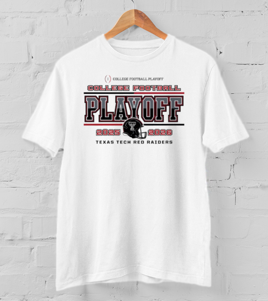 College Football Playoff 2025 2026 Texas Tech Red Raiders Helmet T-Shirt