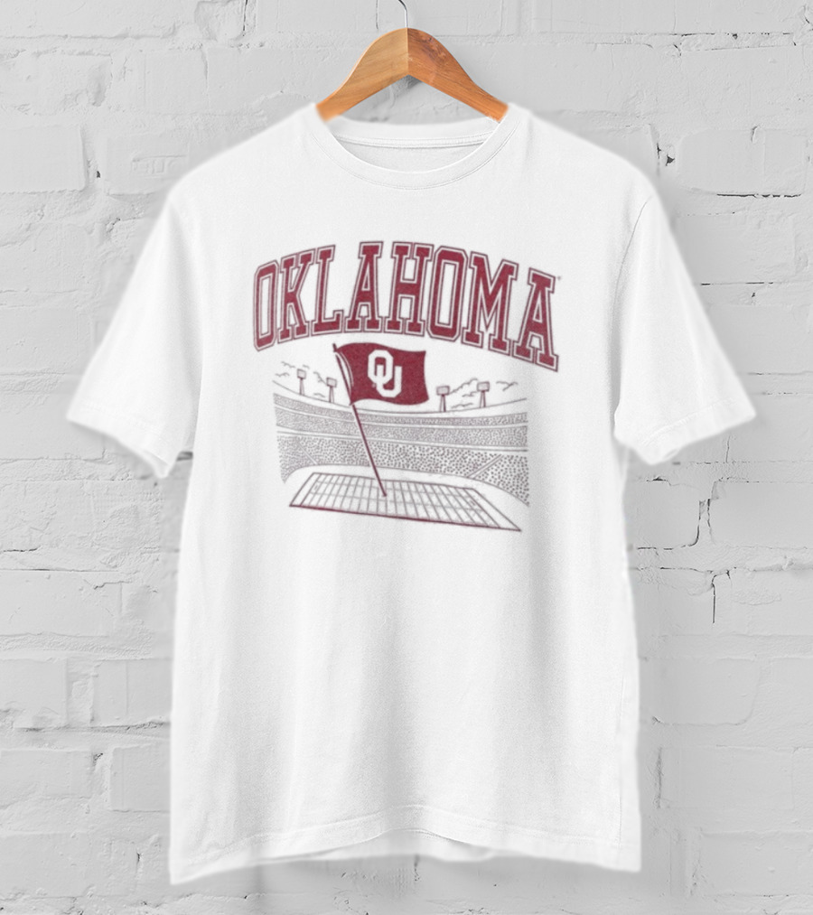 Oklahoma Sooners Flag Plant College Football Team Spirit T-Shirt