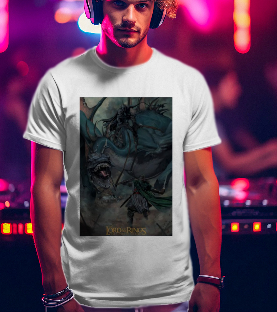 The Lord Of The Rings The Return Of The King Epic Battle Scene With Nazgûl And Fellbeast T-Shirt