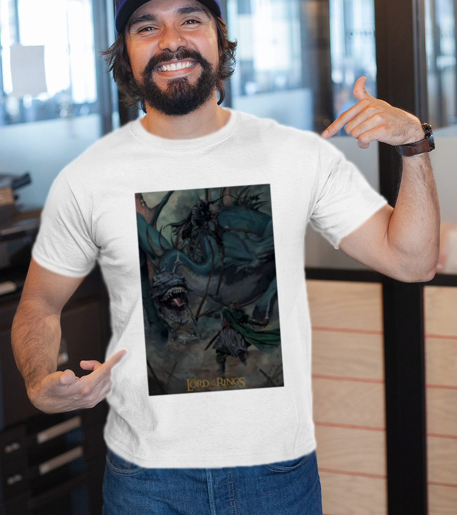 The Lord Of The Rings The Return Of The King Epic Battle Scene With Nazgûl And Fellbeast T-Shirt