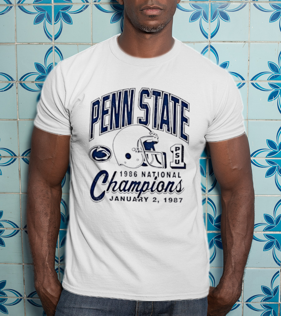 Penn State Nittany Lions 1986 National Champions January 2 1987 T-Shirt