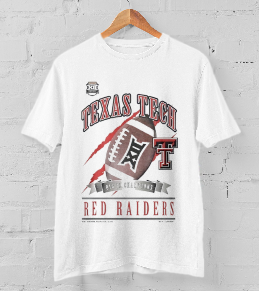 Texas Tech Red Raiders Big 12 Championship 2025 Football T-Shirt