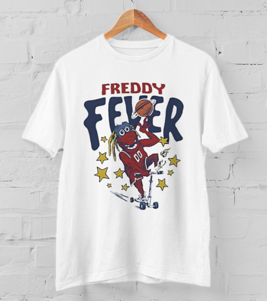Freddy Fever Indiana Fever Mascot Basketball Stars Scooter T-Shirt