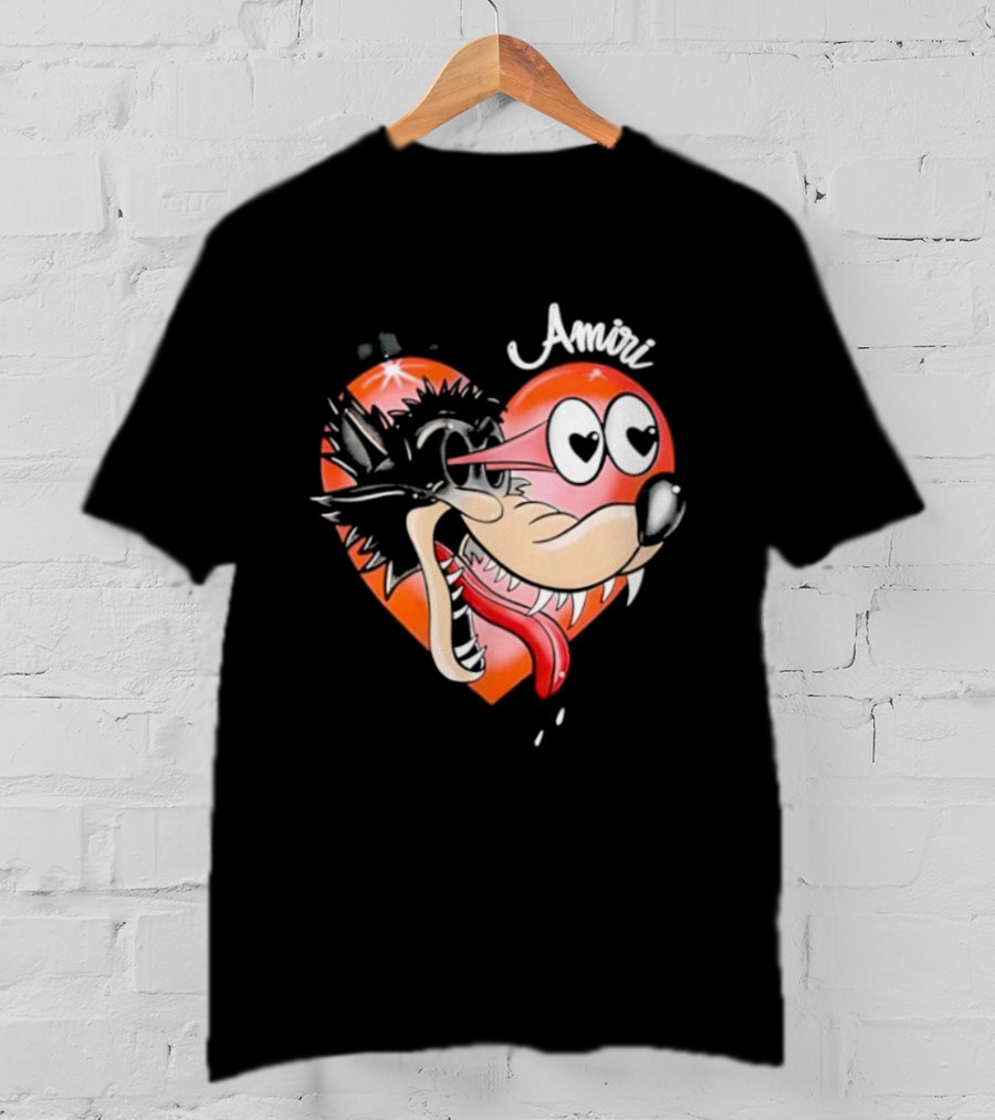 Amiri Hopeless Romantic Heart Cartoon Animation T-Shirt