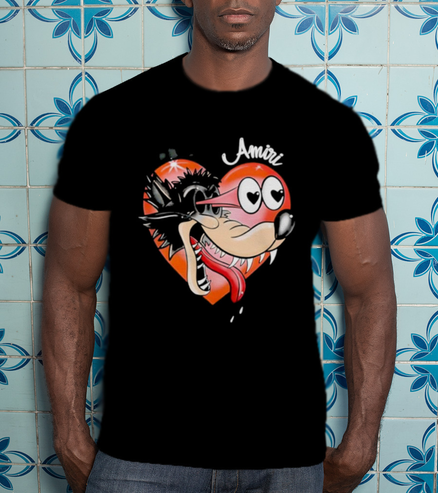 Amiri Hopeless Romantic Heart Cartoon Animation T-Shirt